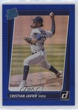 2021 Panini Donruss Rated Rookies Holo Blue Cristian Javier #42 00gy
