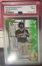 2022 Bowman Draft - 1st Bowman Jakob Marsee #BD-73 Green /99 (RC) Padres PSA 9