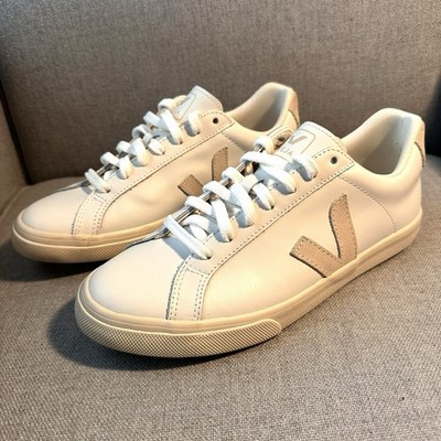 Veja Esplar Women's Leather Sneakers White/Beige Size 8
