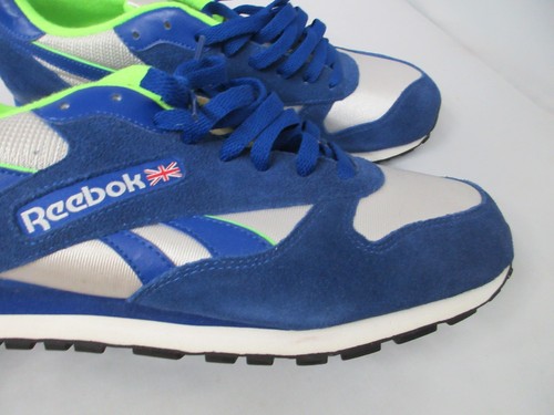 Reebok Classic GL 2620 Athletic Training Sneakers Men's Size 12 Blue/Silver/Lime - Picture 2 of 20
