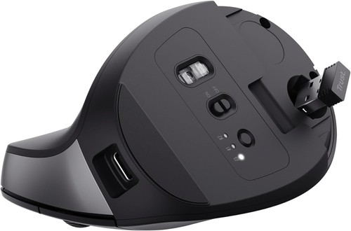 Trust Bayo+ Rechargeable Vertical Mouse Bluetooth + RF 2.4GHz, Ergonomic Mouse,  - Picture 6 of 10
