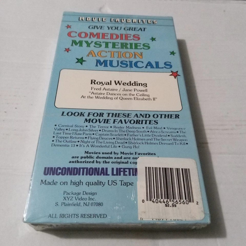 Royal Wedding VHS 1951 Musical Comedy Fred Astaire Jane Powell Brand New Sealed - Image 2 of 3