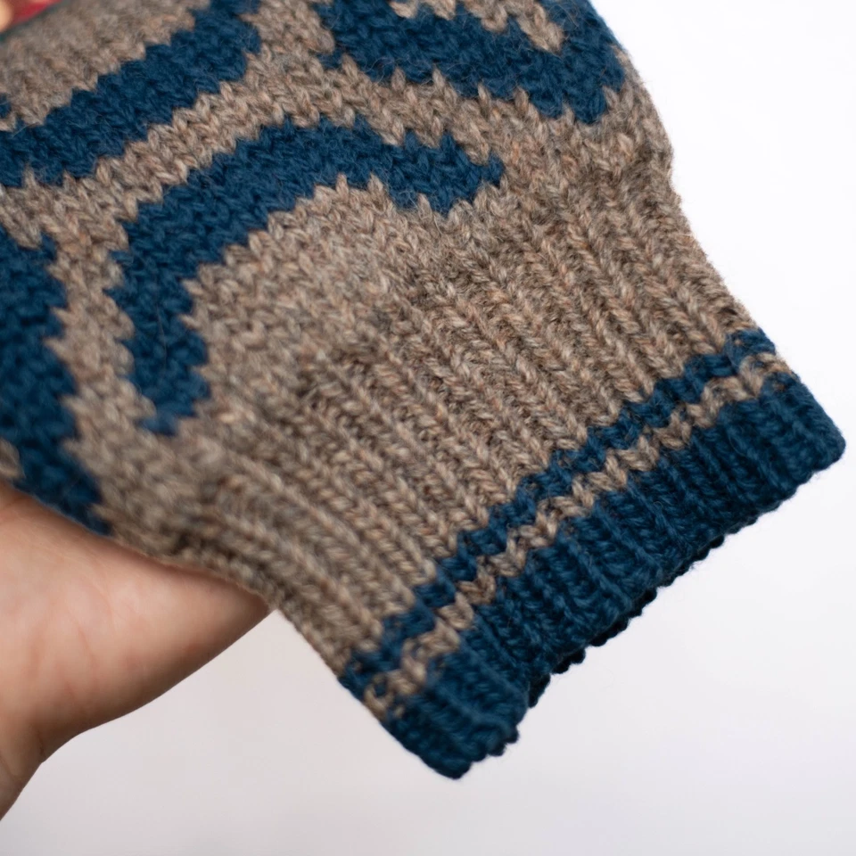 Suéter De Colección Preswick & Moore Shetland Lana Para Hombre’s L Grueso Tejido Pesado Azteca Foto 2 de 4