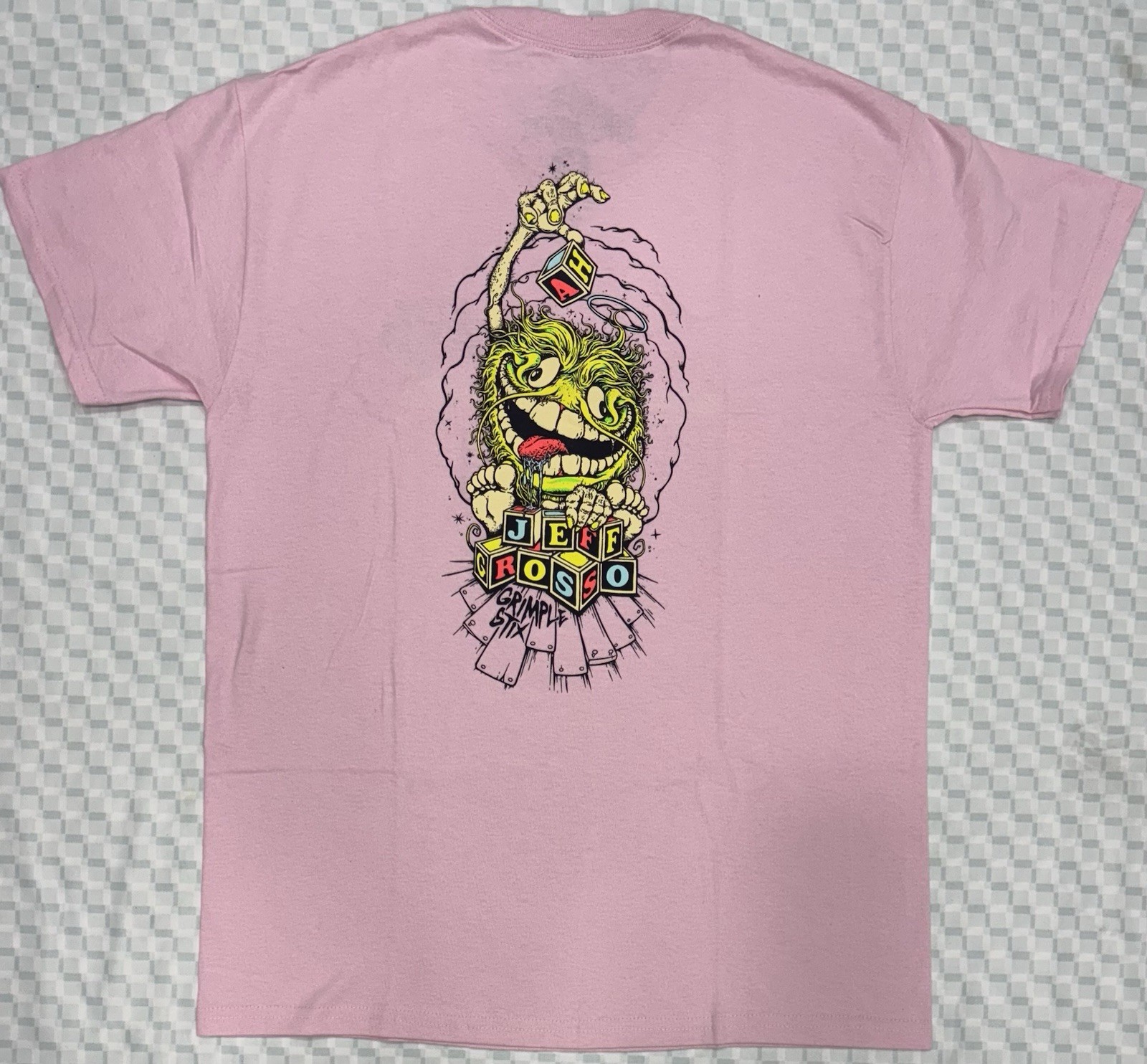 S Jeff Grosso Grimple Stix Guest Pink T-shirt Size Md