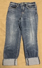 Pilcro And The Letterpress Anthropologie High Rise Skinny Rolled Cropped Jeans