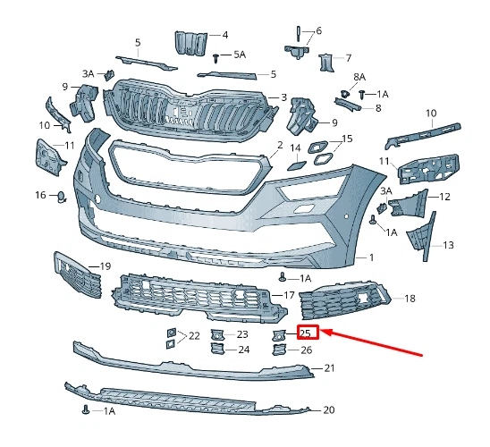 SKODA KAMIQ Front Right Outer Bumper Trim 658853666C9B9 NEW 