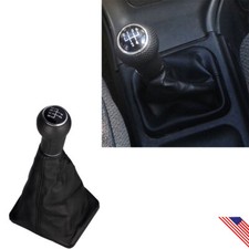 5 Speed Car Gear Shift Stick Knob Handle Shifter Boot Cover For 2002-12 Vw Jetta
