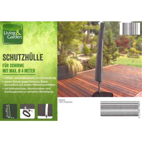 Schutzhülle für Schirme mit max.⌀ 4 m Sonnenschirmhülle Schirmhaube Schutzhülle - Bild 4 von 5