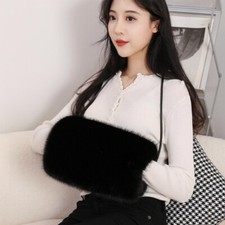 Handmuff Mit Tasche - Kunstpelz Handwärmer Mit Trageriemen