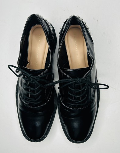 Zara Trafaluc Women Dress Shoe Black Lace Up Ankle High 7 M Preowned - 第 4/11 張圖片