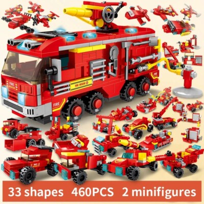 Firefighter Truck Model Building Blocks 460 pcs  Bricks Educational Toys