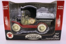 Gearbox Toy Texaco 1912 Ford Oil Tanker Truck Diecast Coin Bank 1:24 NOS