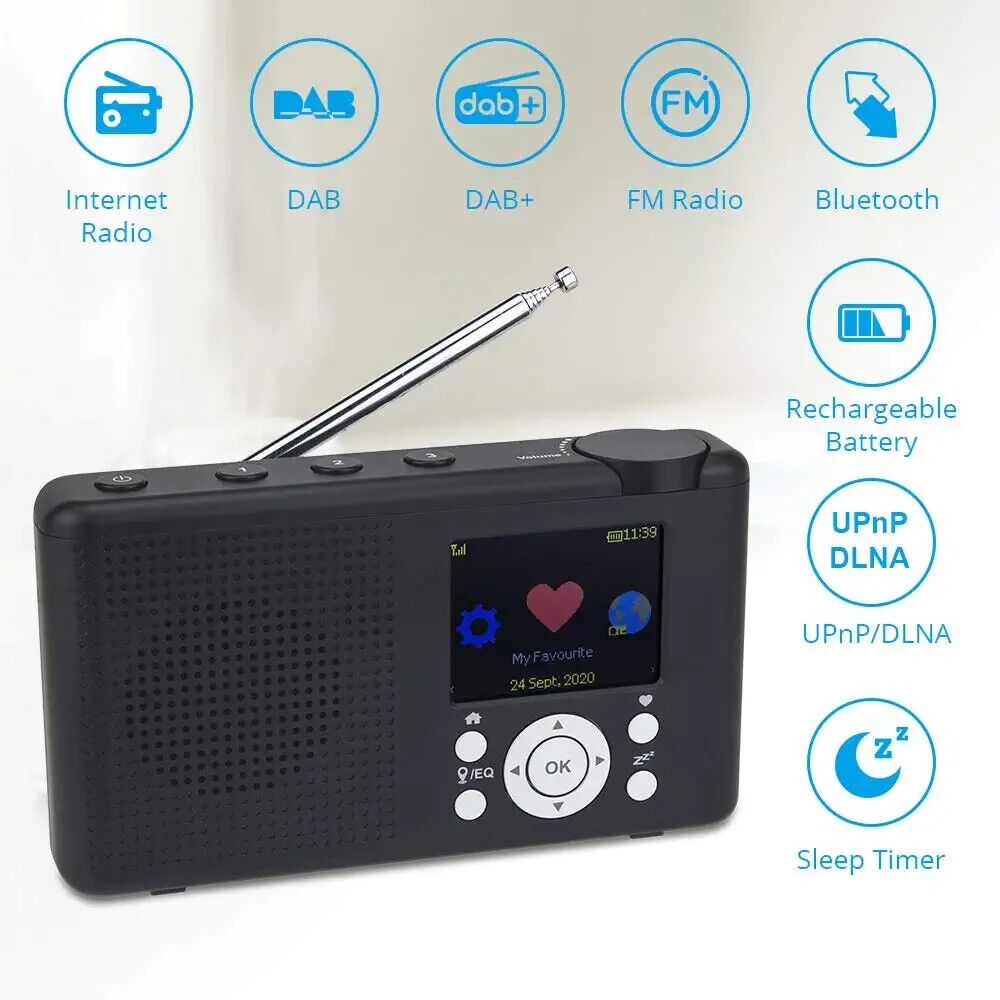 Ocean Digital WR-23D/F Portable Internet Radio WiFi FM Bluetooth Refurbished