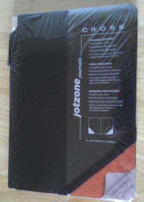 CROSS JOTZONE JOURNAL with Pen Black and Orange with 160 Blank Pg New and Sealed