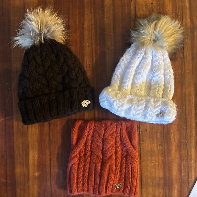 Braxton winter women s beanie knit Hats 3 Hats brown white