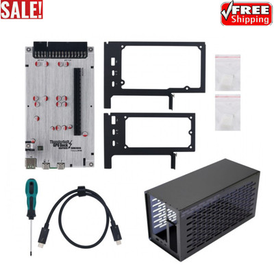 TH3P4G3 Mini External GPU Dock +ATX Power Supply Case for Laptop Thunderbolt 3/4