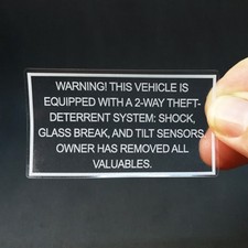 4 Car Alarm Decals Inside Or Outside Glass Security System Window Stickers 4 Car Alarm Decals Inside Or Outside Glass Security System Window Stickers