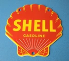 Vintage Shell Gasoline Sign - Gas Oil Pump Porcelain Small Man Cave Wall Sign