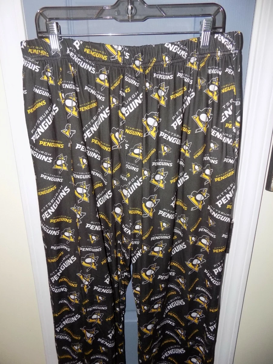 NHL Hockey Pittsburgh Penguins Black Pajama Pants Size XL Men s