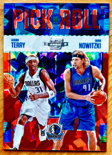 JASON TERRY DIRK NOWITZKI 2020-21 Contenders Optic PICK N ROLL Red Cracked Ice