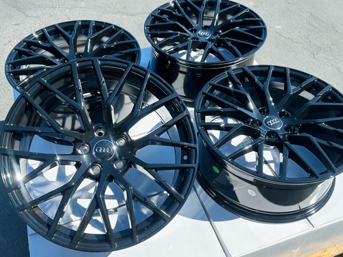4 NEW 19" Black Wheels Rims Fits: Audi A4 S4 A5 S5 A6 S6 A7 S7 Q3 Q4 Q5 SQ5 Q7 - Bild 2 von 2
