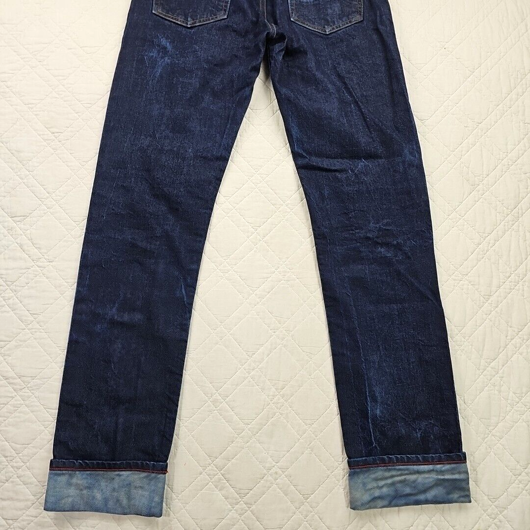 SKW★ Gustin 116699 Selvedge Button Fly Jeans Slim Fit Raw Finish Men's