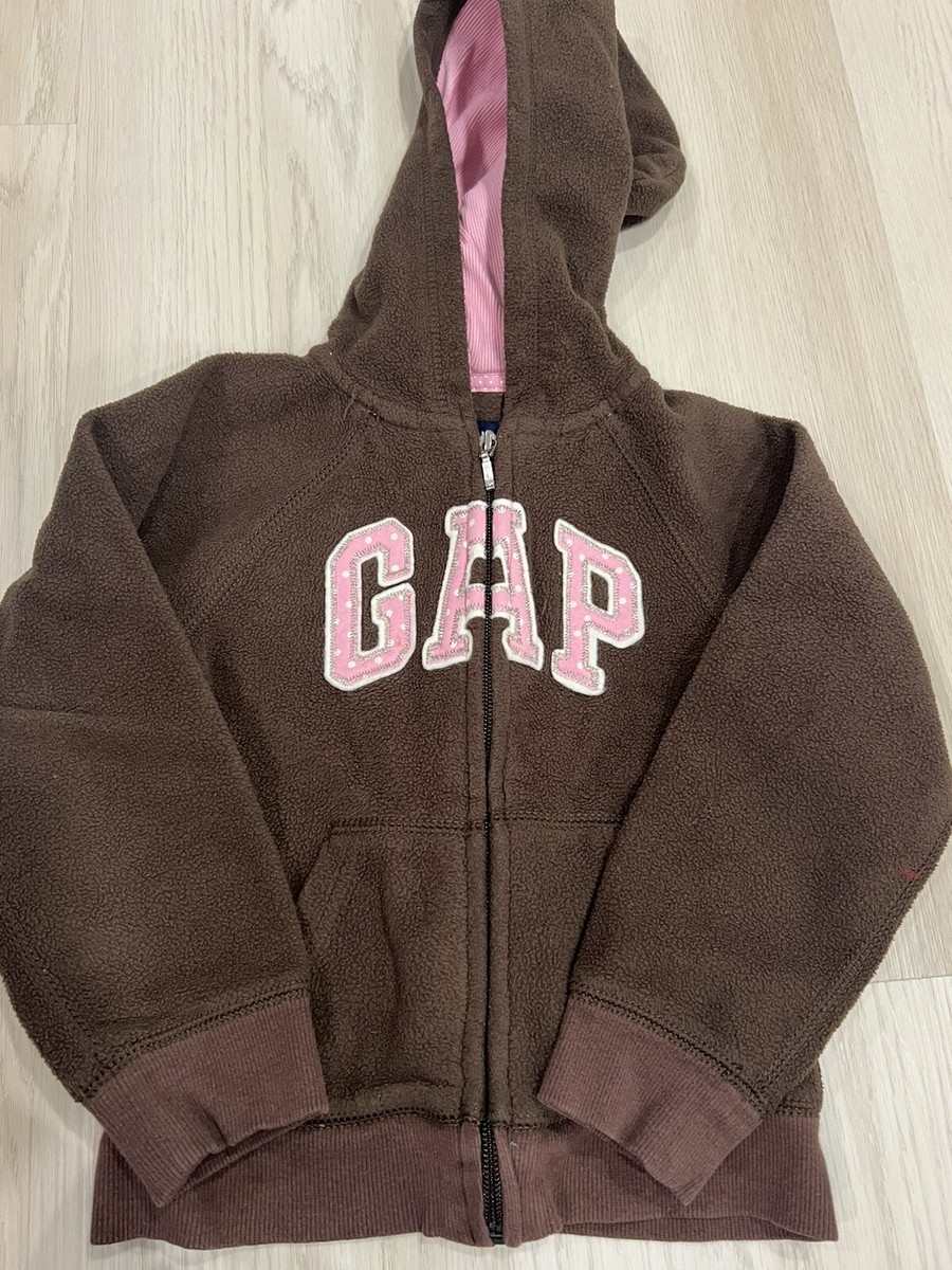 Brown Hoodie Gap Female Hoodies Girls Brown GAP Size Hooded Zip Up