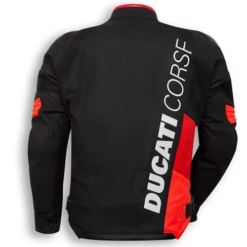 New Ducati Corse C6 Motorcycle/Motorbike Genuine Cowhide Leather Jacket with CE - Picture 2 of 3