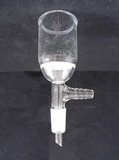 ADAMS CHITTENDEN Glass 30mL 30mm P3 Fritted Vacuum Buchner Filter Funnel 14/20