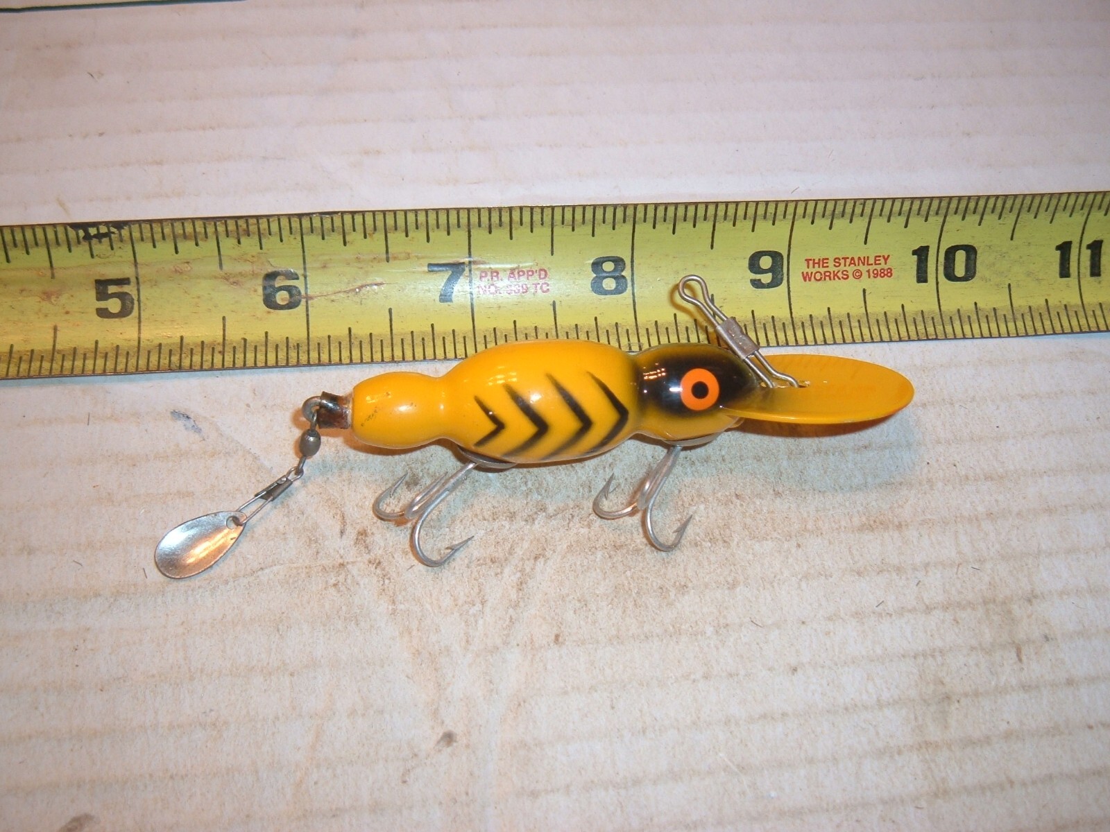 VINTAGE WOOD BOMBER WATER DOG FISHING LURE eBay