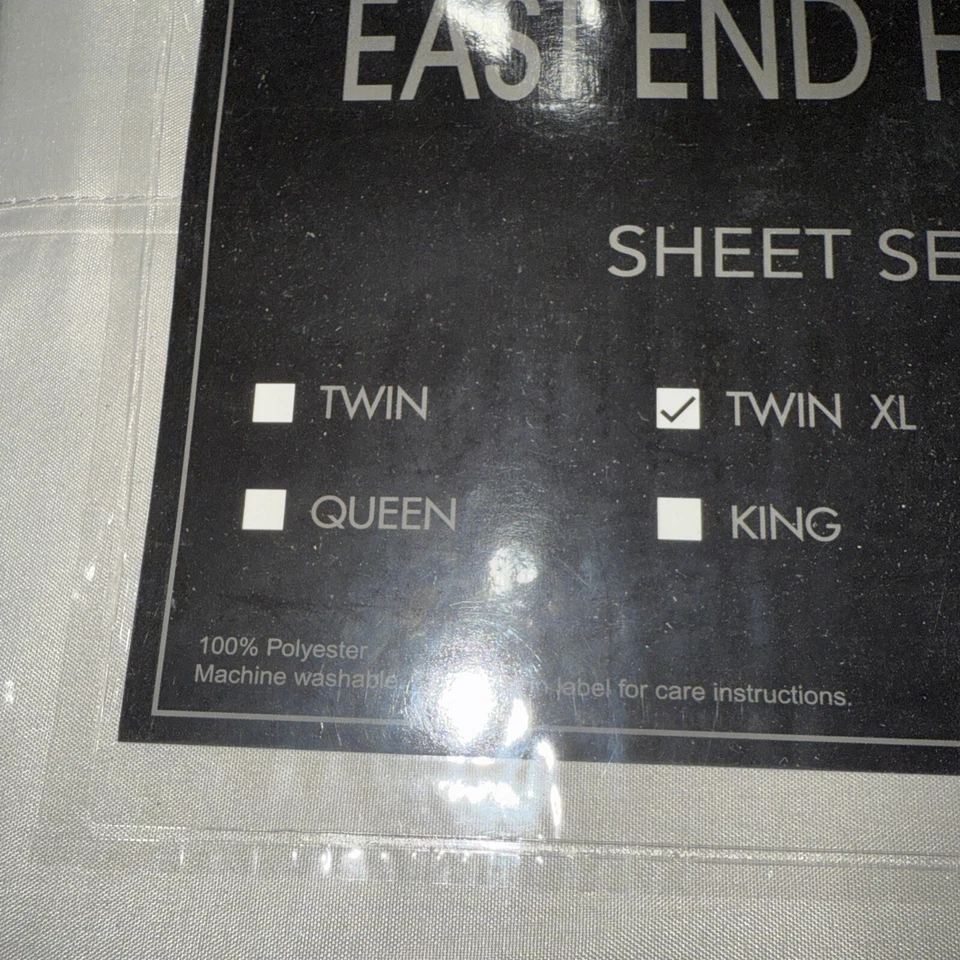 Juego de sábanas East End Home Twin XL gris plata Foto 2 de 3