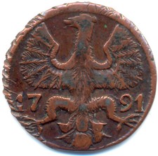 Aachen-Stadt, Dickabschlag 12 Heller 1791 / 5,14 g., 24 mm.