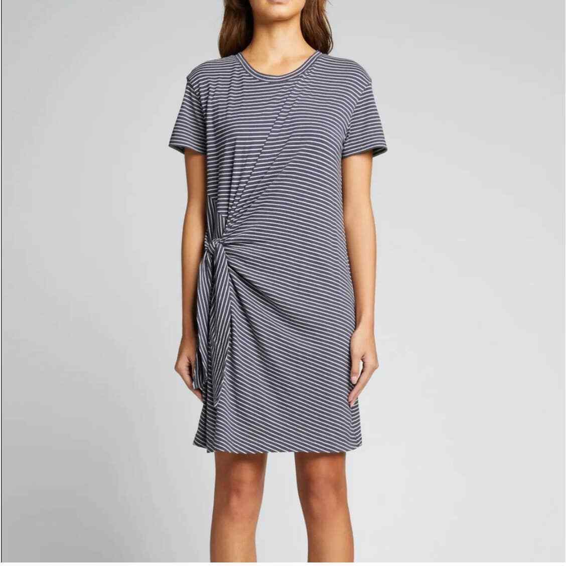 vince short sleeve side tie dress Vince Women's Short Sleeve Side Tie Dress