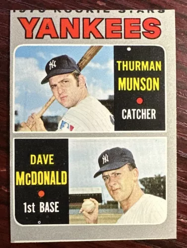 1970 Topps - 1970 Rookie Stars #189 Thurman Munson, Dave McDonald (RC) NM But OC