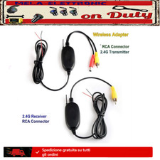 KIT RCA TRASMETTITORE RICEVITORE VIDEO WIRELESS PER TELECAMERA RETROMARCIA 12V