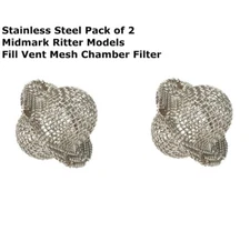 2x Midmark Ritter RPI#MIF062 TUTTNAUER Vent Chamber Mesh Screen Filter Stainless