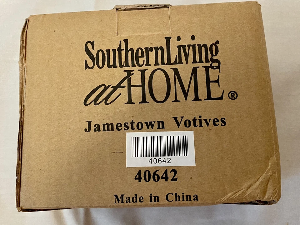 Лот из четырех металлических стеклянных подсвечников Southern Living Джеймстаун 40642 - Изображение 2 из 4