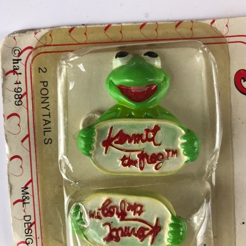 Vintage 1989 Kermit the Frog Hair Accessory - Barrette & Ponytail Henson Read - Picture 7 of 7