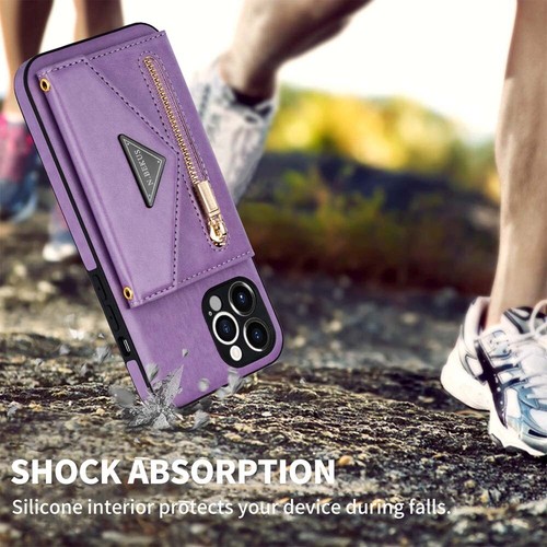 For iPhone 12 11 Pro Max XS SE 6s 7 8 Leather Wallet Card Holder Back Case Cover - Picture 7 of 48