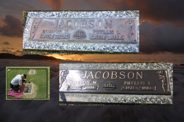 Lápida Bronce Marcadores Protector Cera Transparente Foto 4 de 4