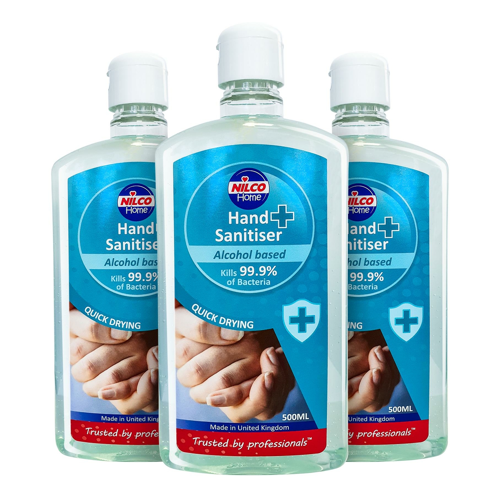 Nilco Hand Sanitiser Antibacterial Hand Sanitising Gel - 500ml Triple Pack