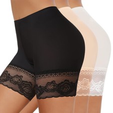 Slip Shorts for Under Dress Women Anti Chafing Underwear Shaping Lace Boyshorts