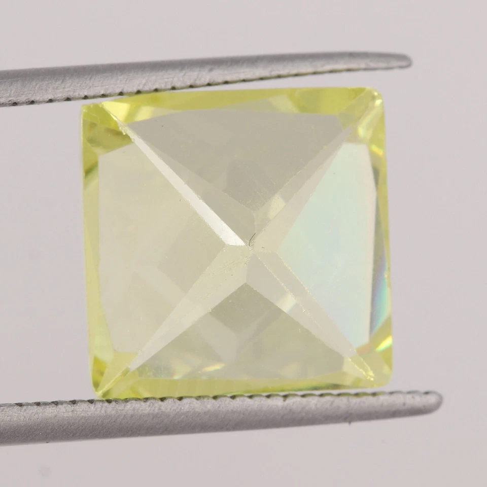 Yellow Cubic Zirconia 8.15CT Princess Facet Cut Loose Gemstone Rings For Women - Image 2 of 4