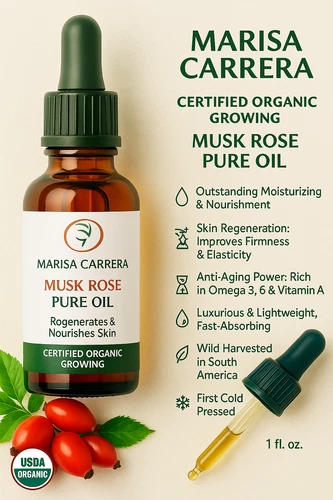 Rose Musk Oil-Aceite de Rosa Mosqueta Marisa Carrera 30 ml/1fl.oz Organic Grow