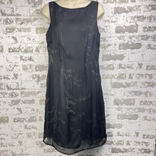 Vintage Y2K 90s Old Navy Sz 6 Sheer Overlay Sheath Little Black Dress Going Out