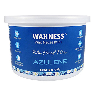 Waxness Hard Wax Tin Azulene 14 Oz (400 G)   Stripless Professional Hard Wax wit