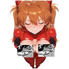 ASUKA LANGLEY EVANGELION 6" STICKER DECAL JAPANESE MOTORSPORT CAR WAIFU ANIME