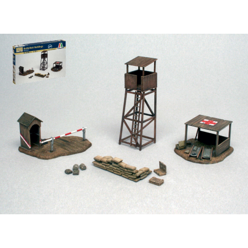 Battlefield Buildings Kit 1:72 Italeri Kit Figure Militari -D- Neues Modell-image