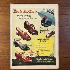 1948 Weather Bird Shoes print Ad Vintage Color Int'l Shoe Co