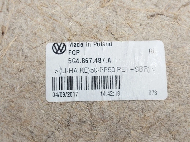 5G4867487A guarnecido de la puerta trasera izquierda para VOLKSWAGEN GOLF VII - Imagen 2 de 4